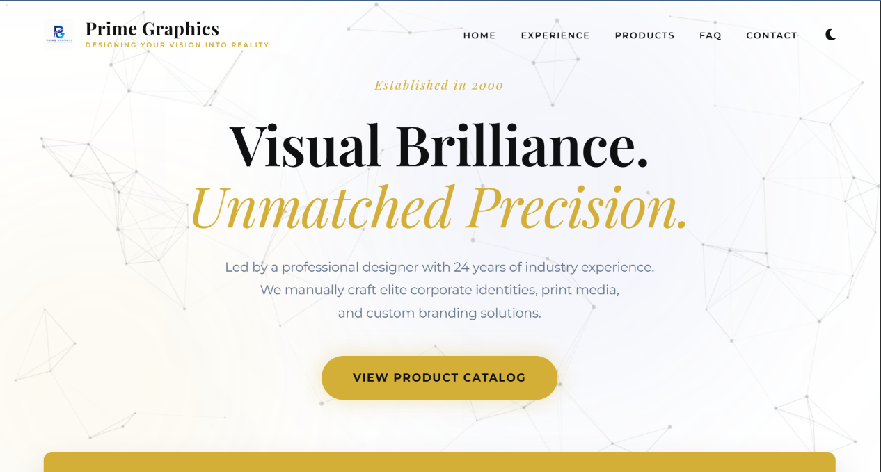 Prime Graphics website preview